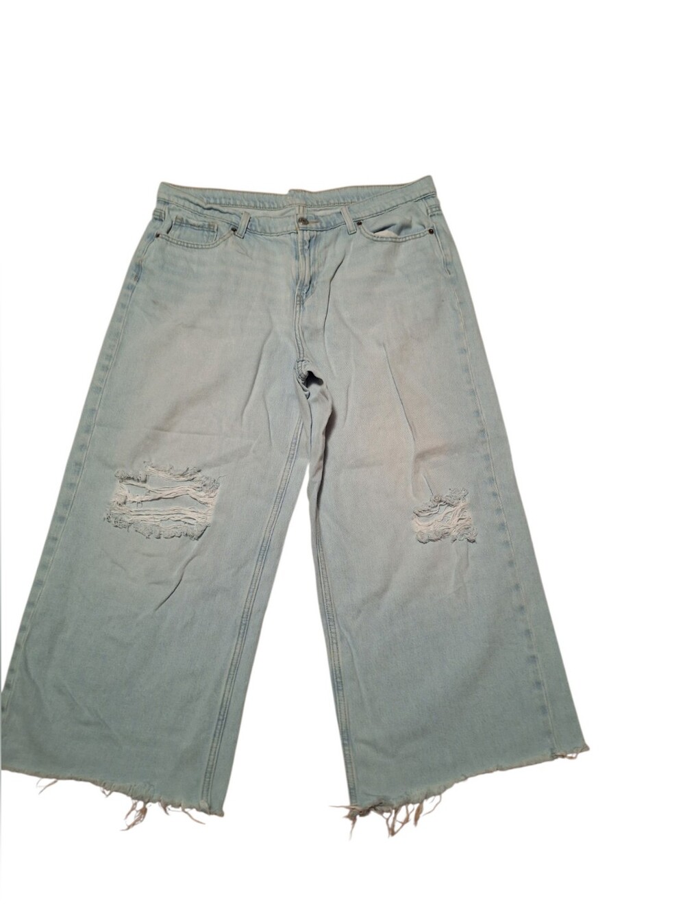 Old Navy Midrise Baggy Wide Leg Jeans Ladies Plus size 14 Distressed